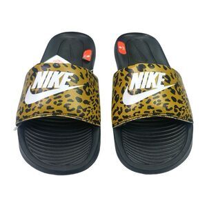 Nike Victori One Print Slide Sandal - Size 8 - Leopard Print